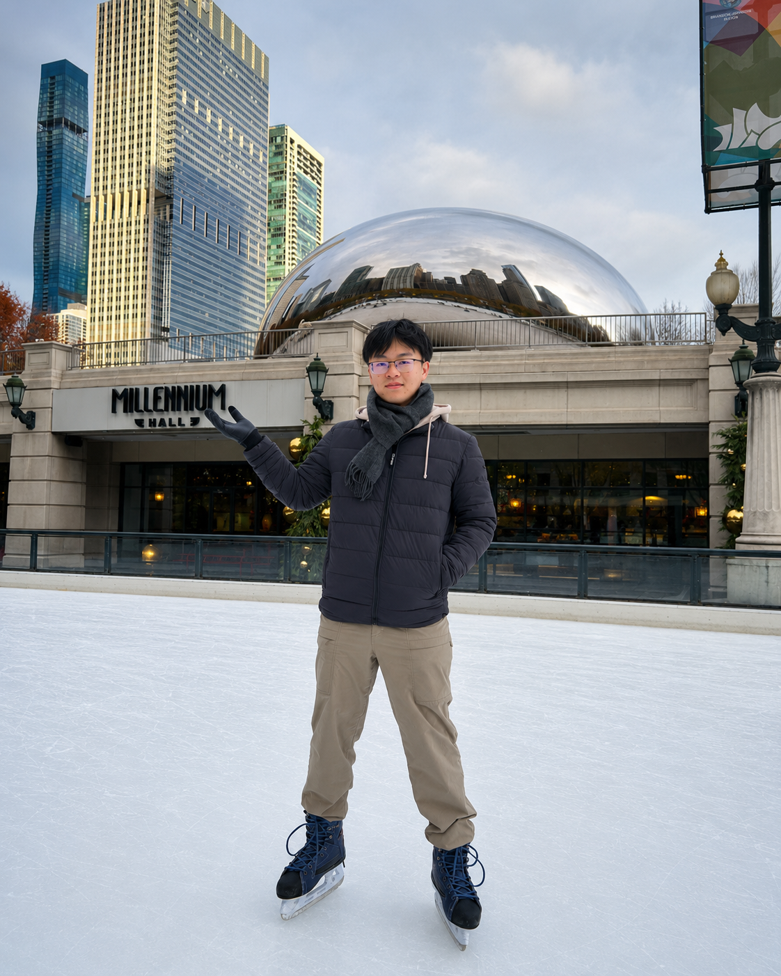 Xin Yu portrait at Cloud Gate